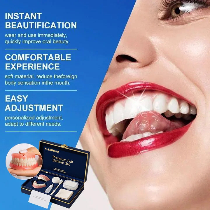 🔥Ends Today: 70% OFF!(Affordable Beauty🧏‍♀️🧏‍♂️)--KLENIMORE™ --Advanced Customized Full Denture Set🦷